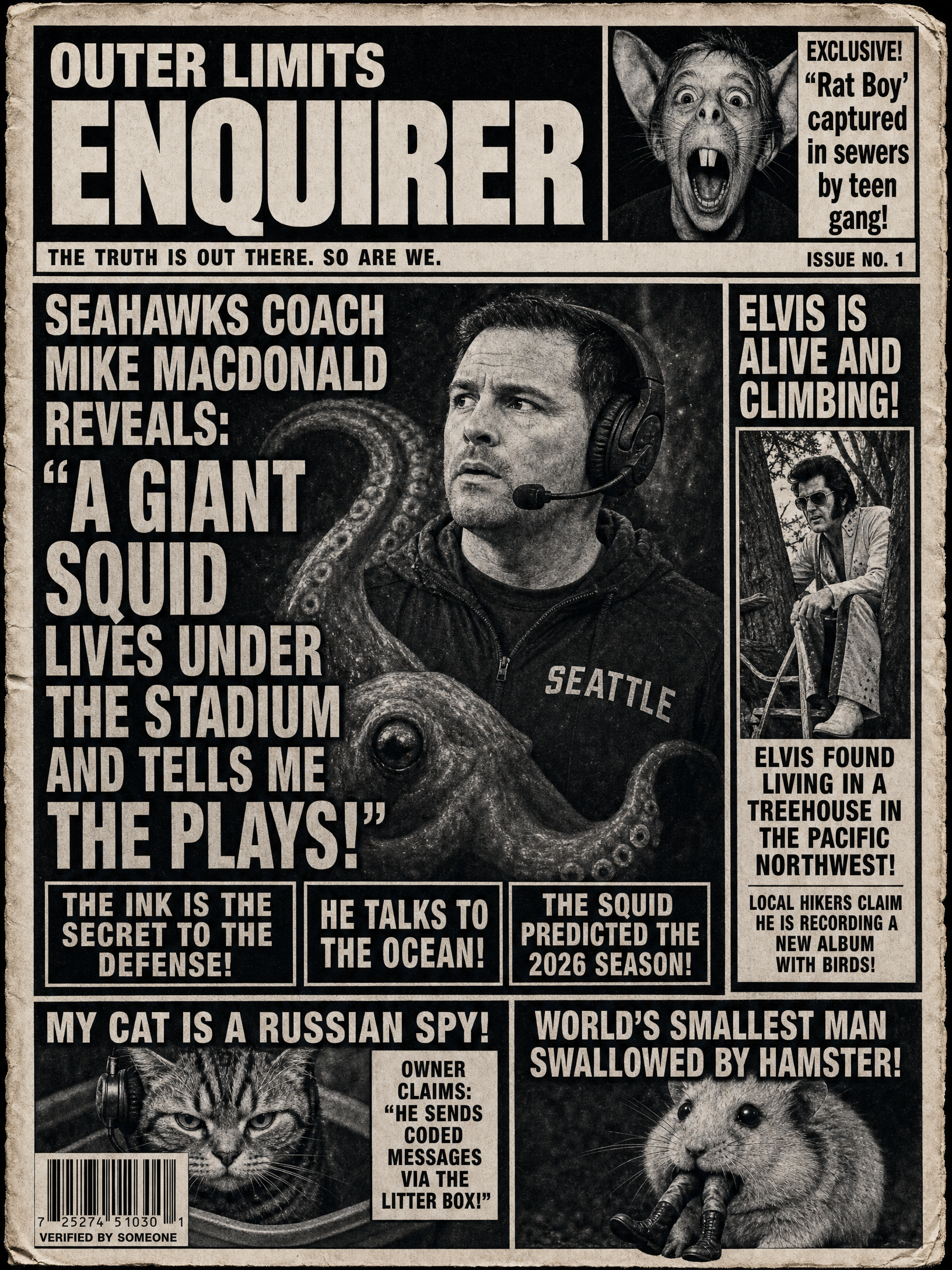 Outer Limits Enquirer — Seahawks edition front page